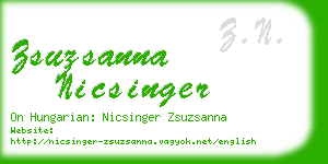 zsuzsanna nicsinger business card